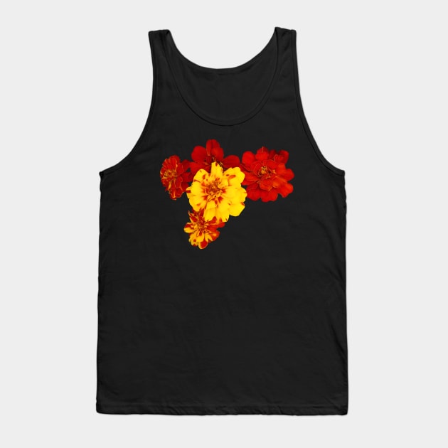 Marigolds - Marigold Heart Tank Top by SusanSavad